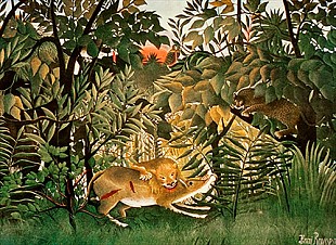 Henri Rousseau - The hungry lion