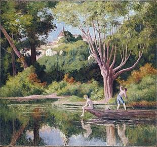 Maximilien Luce - Rolleboise, Bathing