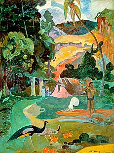 Paul Gauguin - Landscape with Peacocks