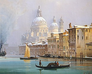 Ippolito Caffi - Venice Covered in Snow