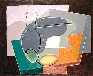 Juan Gris - Fruit-dish and carafe, 1927