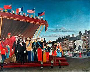 Henri Rousseau - The representatives of the foreign forces salute the republic