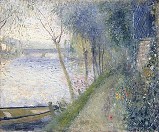 Pierre-Auguste Renoir - Landscape at the Edge of the Seine with the Pont d'Argenteuil