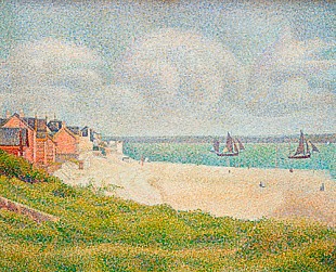 Georges-Pierre Seurat - Le Crotoy looking Upstream