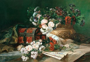 Eugéne Henri Cauchois - Still life with pomp