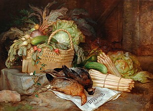 Josef Ebeling - Still life with a kitchen