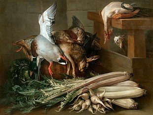 Alexandre-Francois Desportes - Still life in a kitchen
