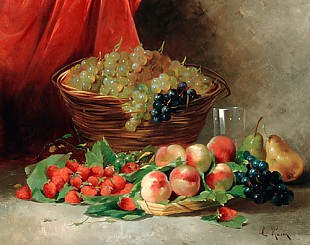 Léon Charles Huber - Fruit still life