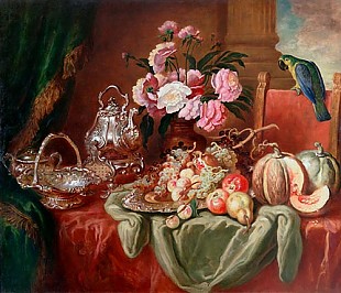 Ludwig Adam Kunz - Still life with pomp