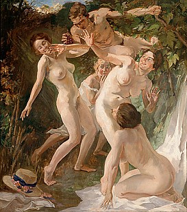 Gerardus Hendrik Grauss - The surprised bathers