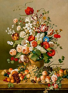 Johann Baptist Drechsler - Still life with pomp