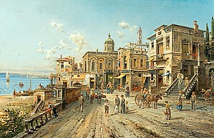 Leonard Paulus - Village at lake Lago Maggiore