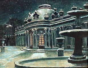 Max Klinger - Winter night in Sanssouci