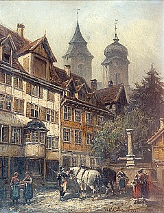 Paul Wilhelm Meyerheim - Lindau at lake Constance