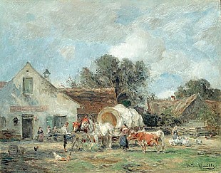 Karl Stuhlmüller - Break before the village inn