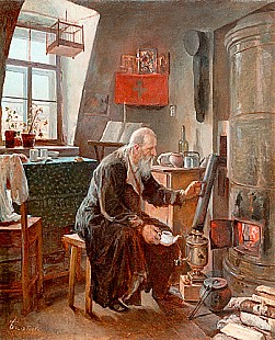 Russischer Genremaler - Tea time