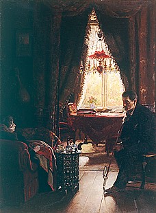 Wenzel Tornoe - Leisure time in the saloon