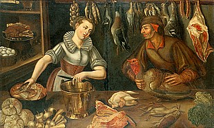 Niederländischer Genremaler - Kitchen interieur