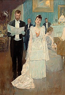Rene Reinicke - Chamber concert in a middle class drawing-room