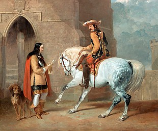 Abraham Cooper - Courier in front of a gentleman