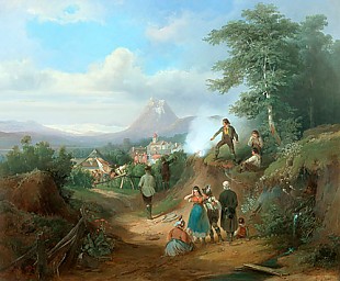 Wilhelm Richter - Corpus christi procession on the country