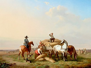 Charles Philogene Tschaggeny - Grain harvest