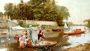 Oreste Cortazzo - Boat trip of a courtly company