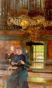 Franz Skarbina - The Catharinen Church in Hamburg