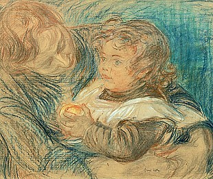 Dora Hitz - Mother and child