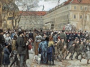 Oskar Herrfurth - Military parade at weimar