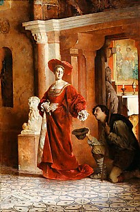 Karl Probst - Merciful woman giving bounties