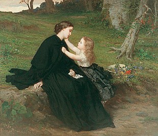Wilhelm Amberg - Mother with her young daughter