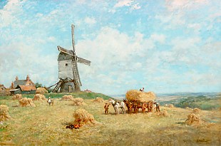 Ernest Albert Waterlow - At the grain harvest