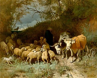 Otto Gebler - Sheep herd frightened