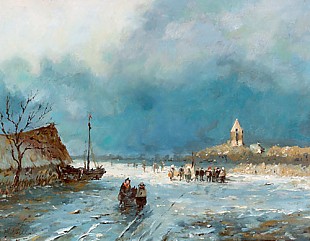 Johannes Hermanus Koekkoek - Fun on the ice