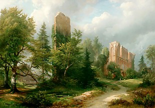 Carl Hummel - Cloister ruins in Hude