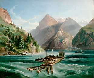 Georg Perlberg - Barges and steam boat