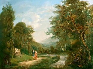 Carl Philipp Schallhas - South Italian mountain valley with young couple