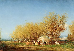 Felix Ziem - Oriental people at Bosporus