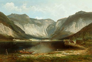 Ferdinand Feldhütter - Afternoon at a lake in summer
