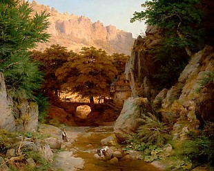 Heinrich Funk - Valley in the mountains