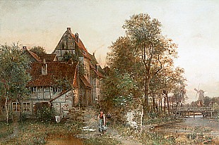 Paul Koken - Summer evening at a village