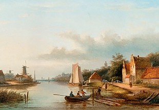 Jan Jacob Conrad Spohler - Netherlands stream landscape
