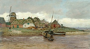 Franz Korwan - Fisher village in the tideland