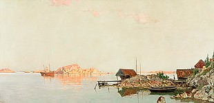 Walter Moras - summer evening at southnorwegian coast