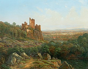 Eduard Grieben - Landscape of Arenstein near Mansfeld