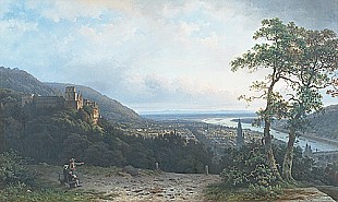 George Andreas Roth - Heidelberg at evening