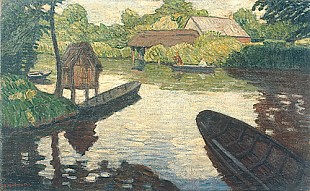 Otto Modersohn - Scull party at a moor ditch