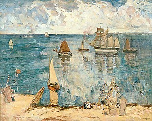 Ulrich Hübner - Scene at the beach