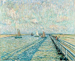 Theo von Brockhusen - Walker at the footpath of Swinemünde